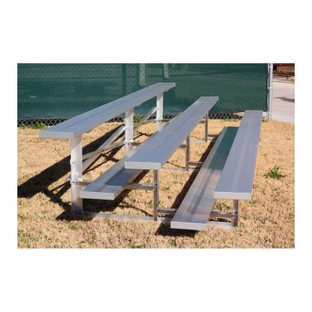 Gt Grandstands By Ultraplay 3 Row National Rep Aluminum Bleacher, 12' Long, Single Footboard NB-0312ASTD